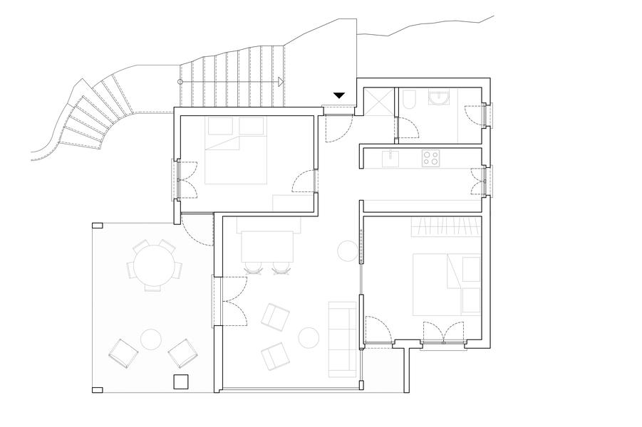 Floor plan for Casa Albina (1st floor)